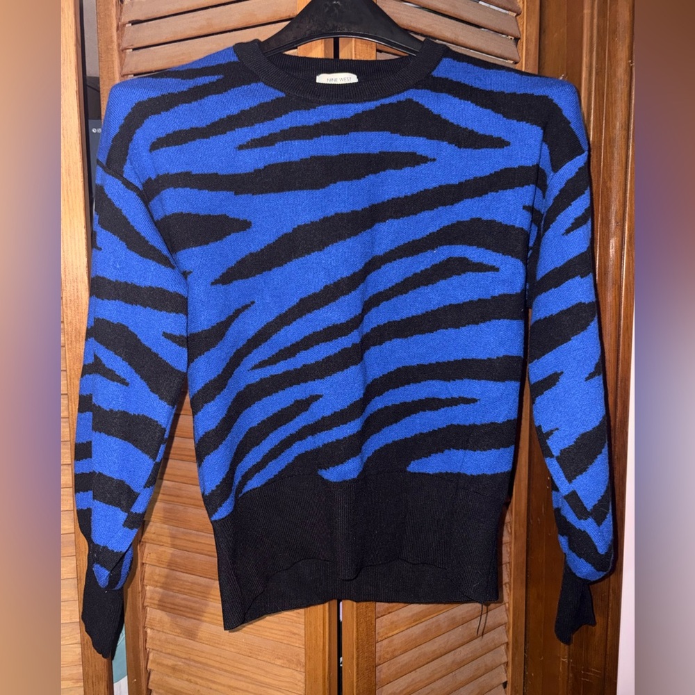 Nine West zebra sweater.